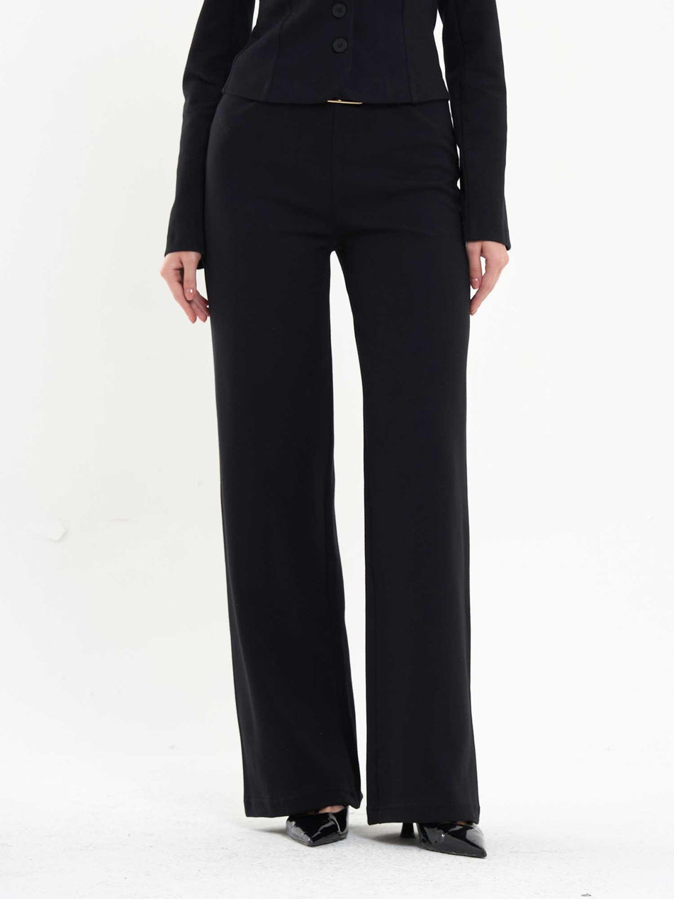 Collar Fur Buttoned Set