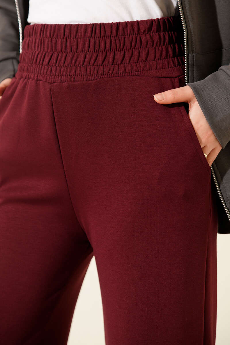 Wide-Leg-Schlauch mit breitem, elastischem Bund