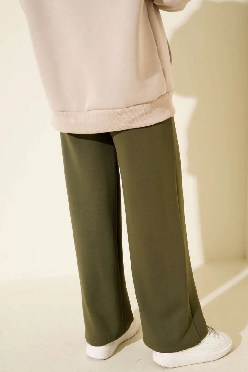 Wide-Leg-Schlauch mit breitem, elastischem Bund