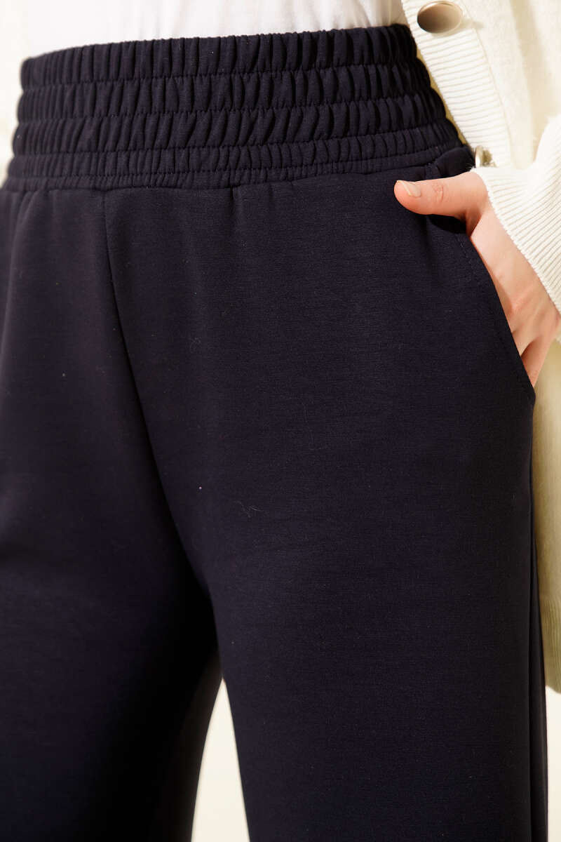 Wide-Leg-Schlauch mit breitem, elastischem Bund