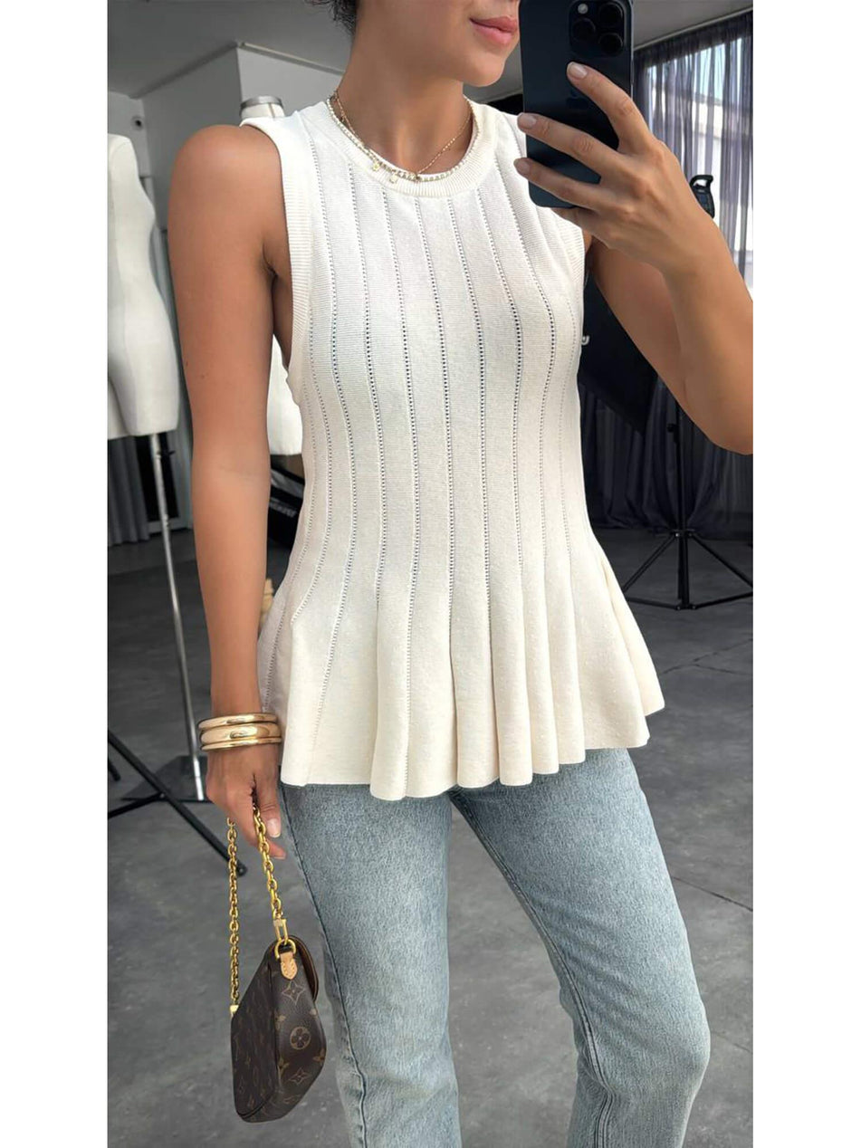 Skirt Fluffle Sleeveless Knitwear Blouse