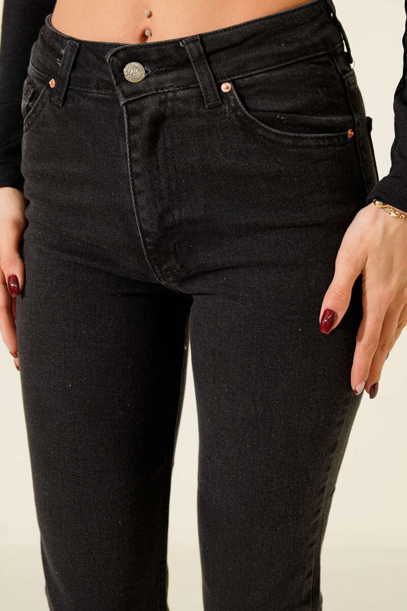 Skinny Denimhose mit Cut-Leg-Saum