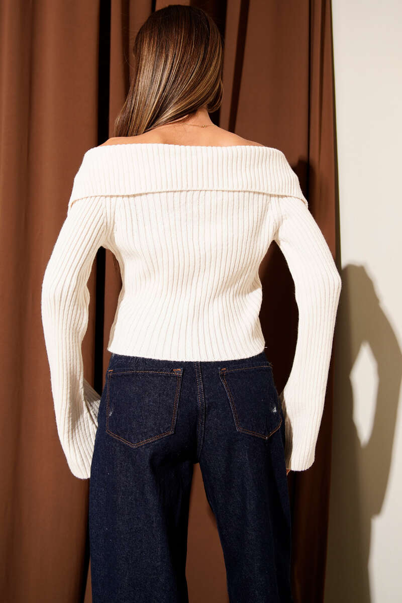 Strickjacke mit Madonna-Kragen und Reißverschluss