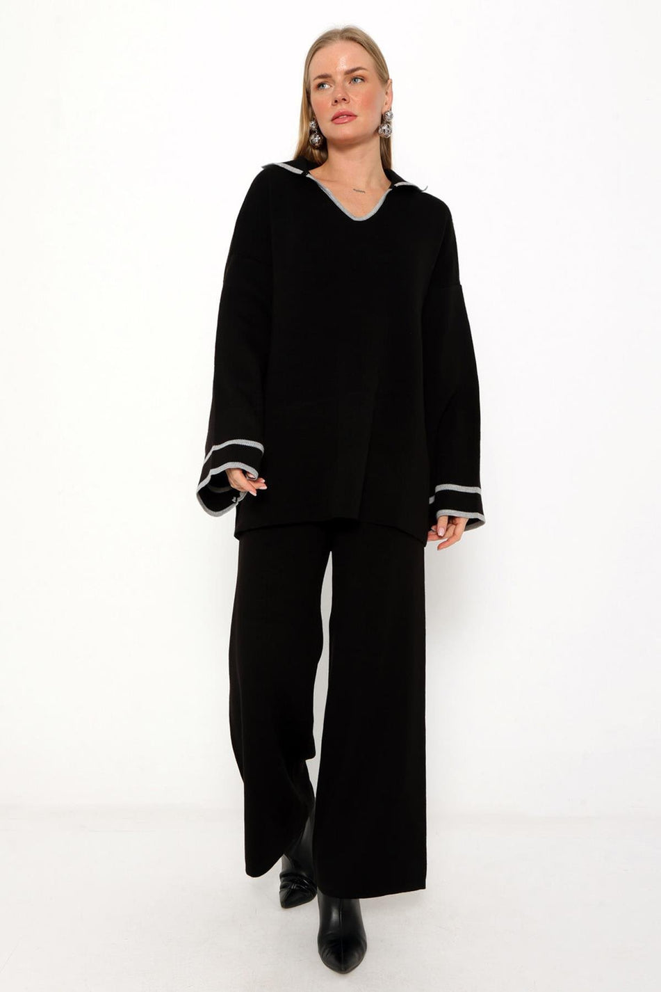 Polo Collar Trouser Set