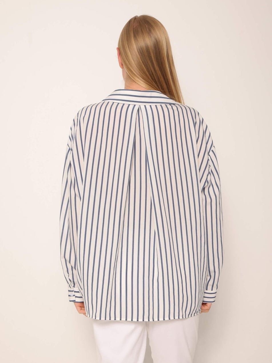 Single Pocket Striped Shirt
